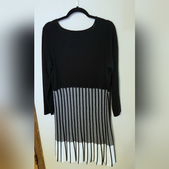 Calvin Klein, Knit, Colorblock, Pleated Bottom, Sweater Dress, Size 2X, NWOT - Picture 9 of 12